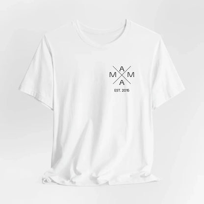Printify T-Shirt Mama personalisiert mit Datum und "Kreuzmotiv"