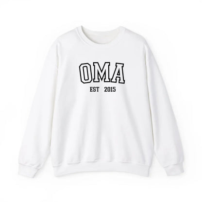 Printify Sportliches Oma Sweatshirt personalisiert Sweatshirt Oma Design 6 White
