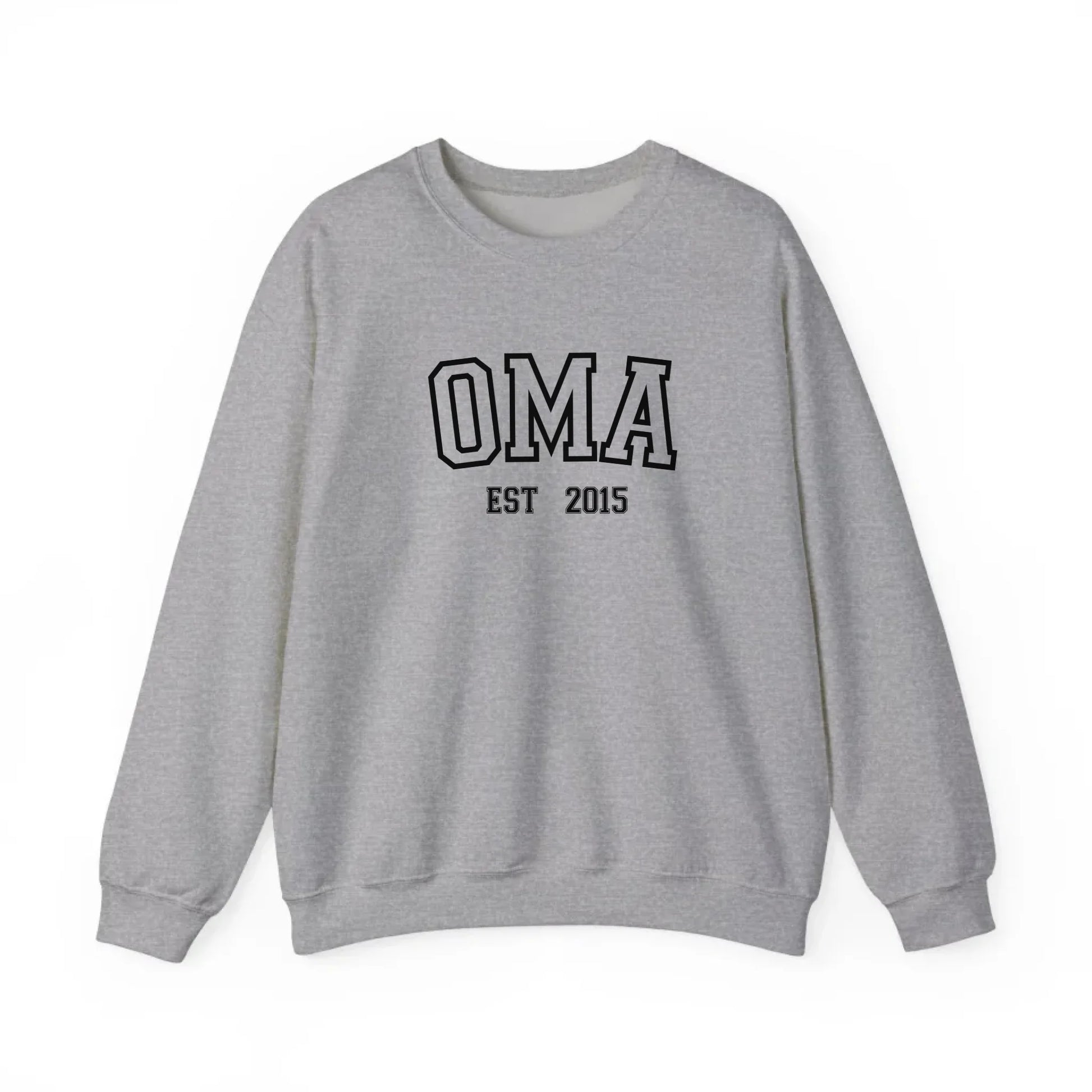 Printify Sportliches Oma Sweatshirt personalisiert Sweatshirt Oma Design 6 Sport Grey