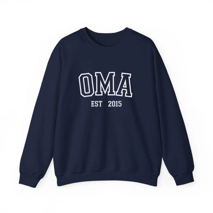Printify Sportliches Oma Sweatshirt personalisiert Sweatshirt Oma Design 6 Navy