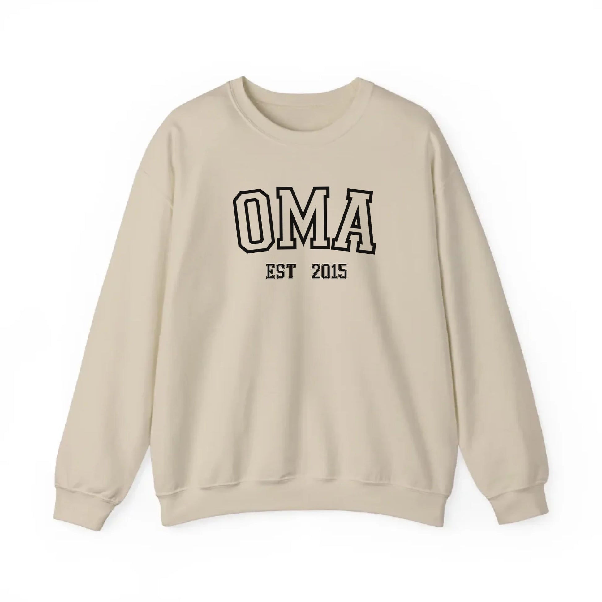 Printify Sportliches Oma Sweatshirt personalisiert Sweatshirt Oma Design 6 Sand