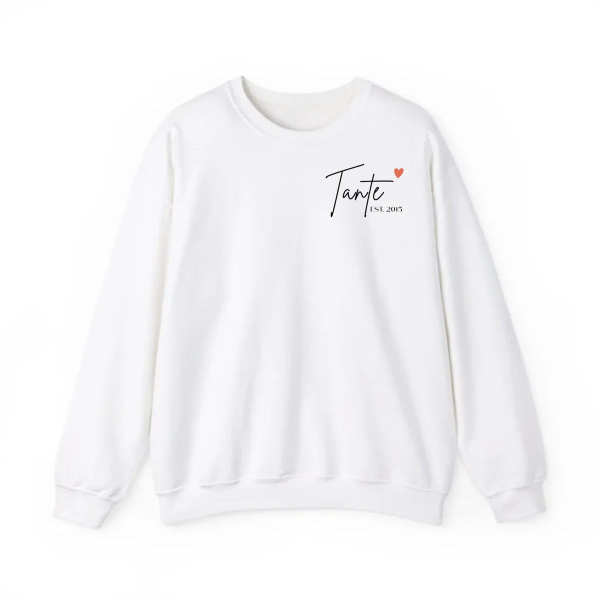Printify Personalisiertes Tante Sweatshirt mit Datum und Herz