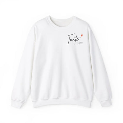 Printify Personalisiertes Tante Sweatshirt mit Datum und Herz