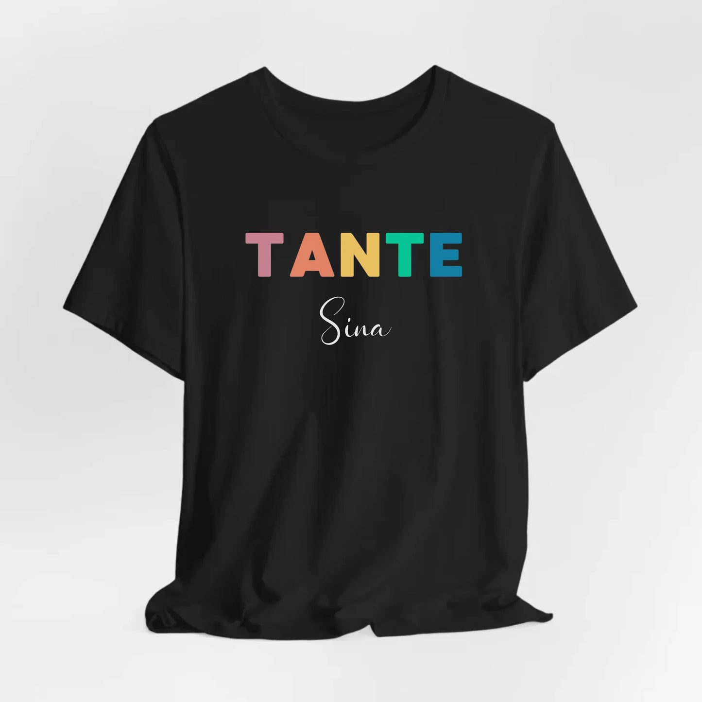Printify Buntes T-Shirt Tante personalisierbar mit Namen