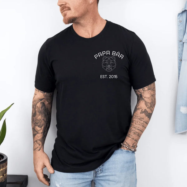 Personalisierbares T-Shirt Papa Bär