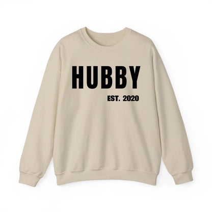 Printify Sweatshirt Couple Hubby mit Datum