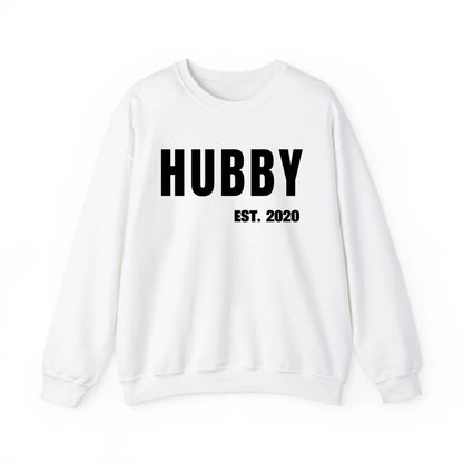 Printify Sweatshirt Couple Hubby mit Datum