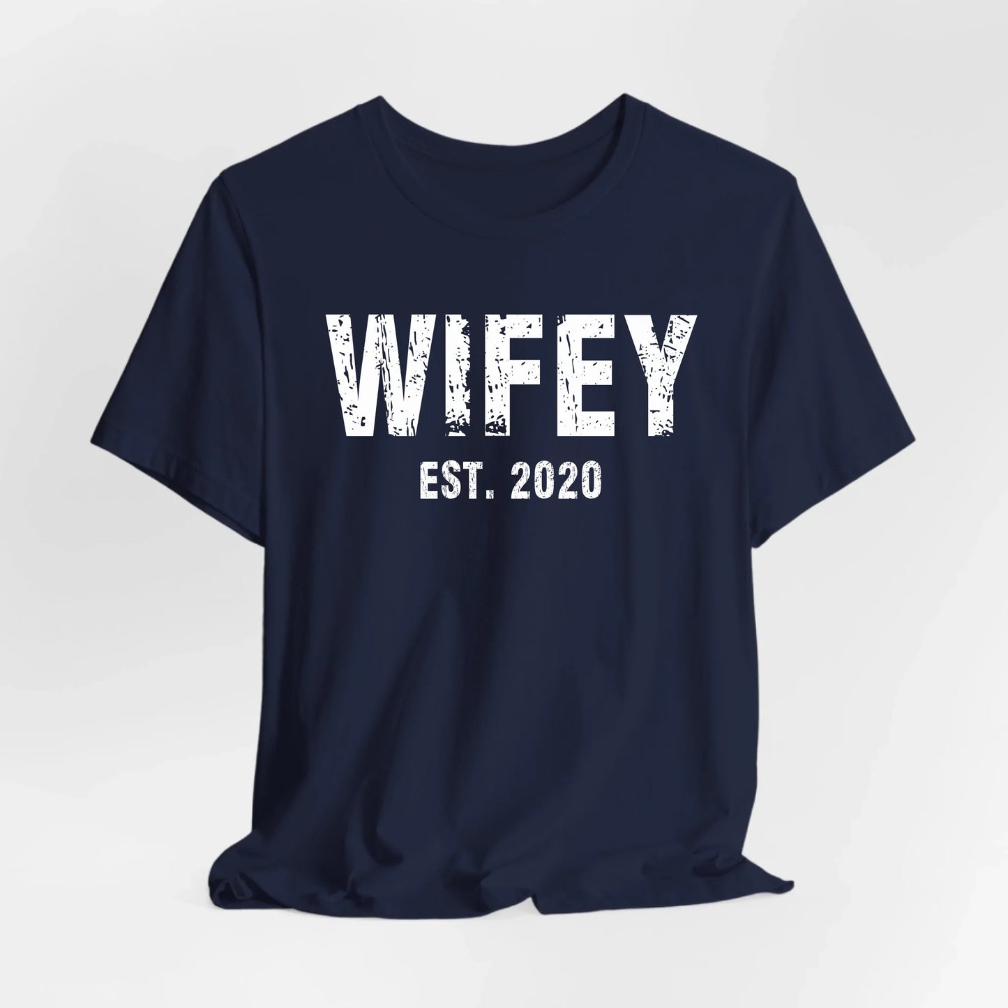 mamagibt Partner T-Shirt mit Datum personalisiert Wifey