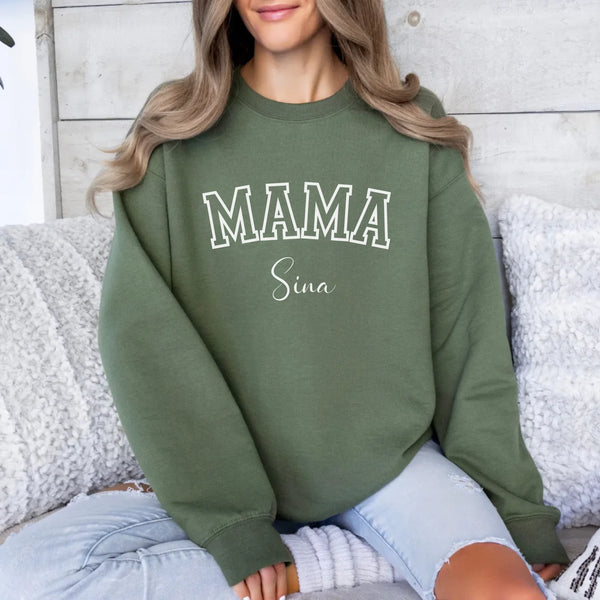 Personalisierbares Mama Sweatshirt "Sport mit Namen"