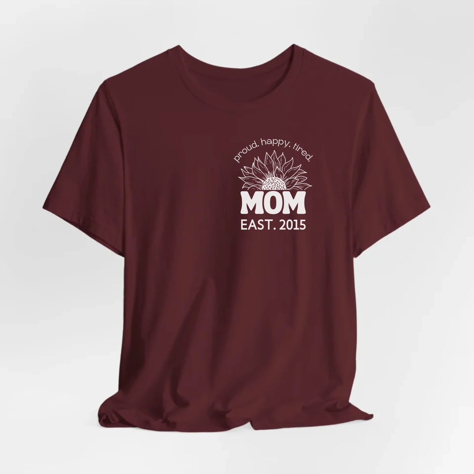 mamagibt Mama T-Shirt Sonnenblume mit Datum