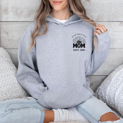 mamagibt Hoodie Mama Sonnenblume mit Datum Hoodie Mama Sonnenblume mit Datum Sport Grey