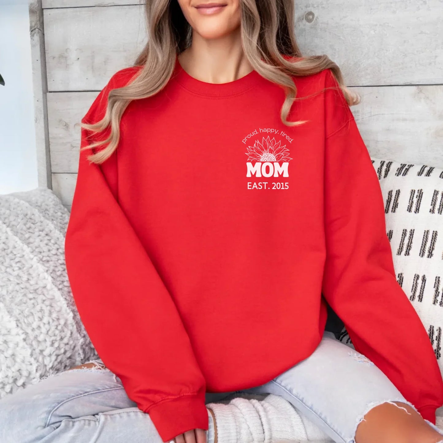mamagibt Sweatshirt Mama Sonnenblume mit Datum