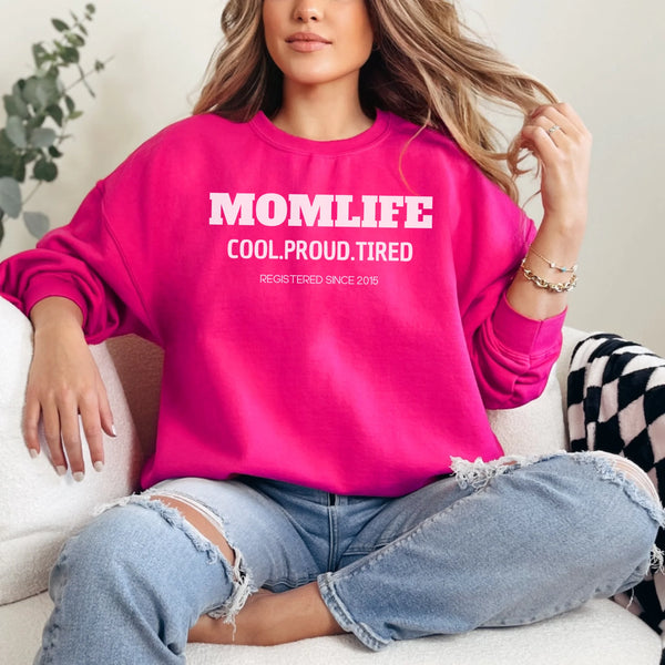 Mama Sweatshirt Momlife personalisiert mit Datum