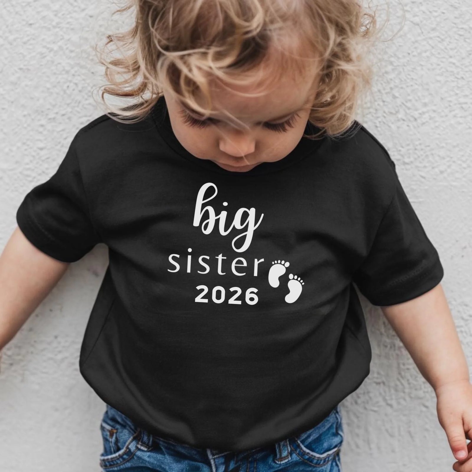 mamagibt Baby T-Shirt Ankündigung big sister Baby T-Shirt große Schwester Ankündigung Black