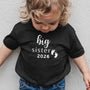 mamagibt Baby T-Shirt Ankündigung big sister Baby T-Shirt große Schwester Ankündigung Black
