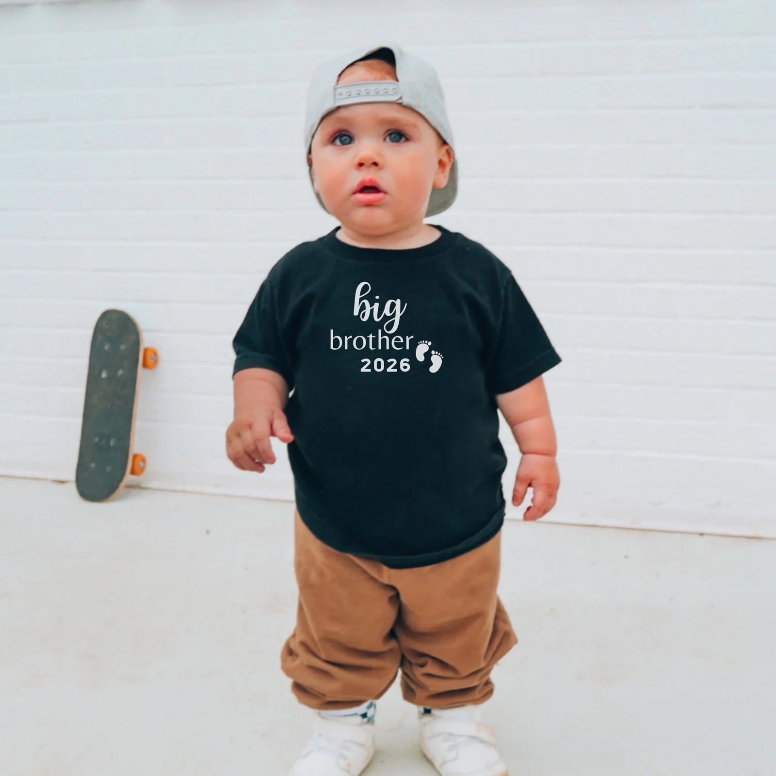mamagibt Baby T-Shirt Ankündigung big brother Baby T-Shirt großer Bruder Ankündigung Black