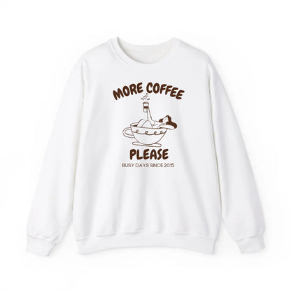 Printify Sweatshirt Mama more coffee please personalisiert