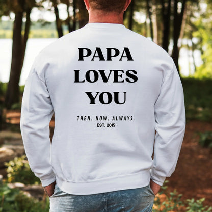 papa sweatshirt rücken-white