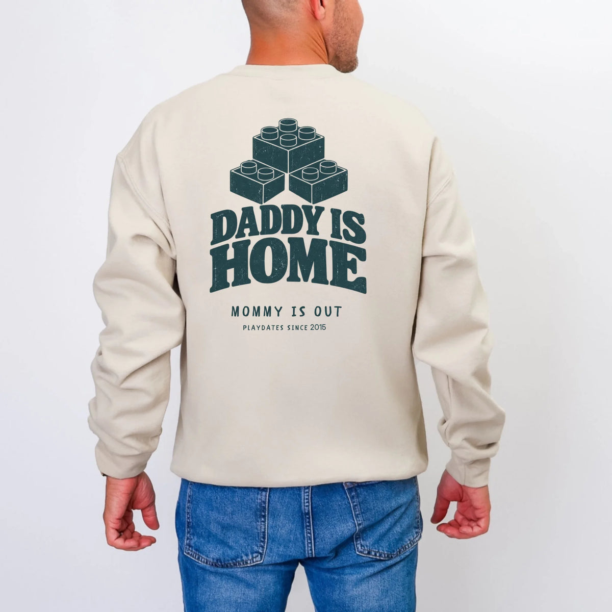 papa sweatshirt rücken-sand