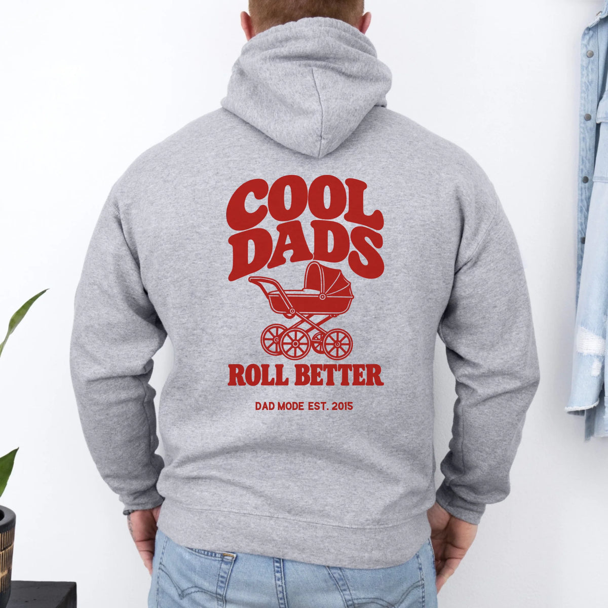 papa hoodie -rücken-grey