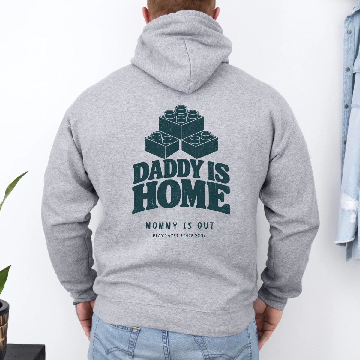 papa hoodie -rücken-grey