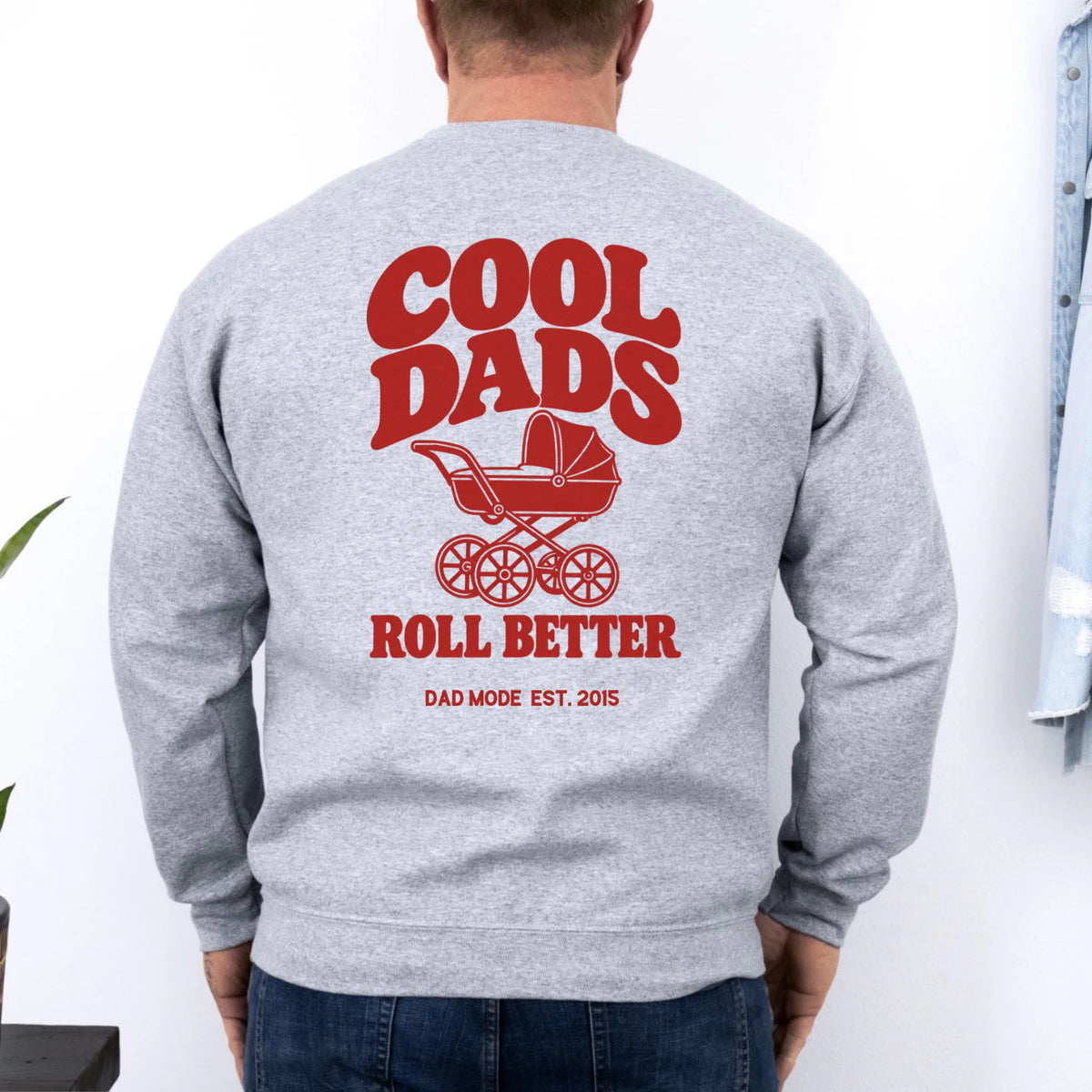 papa sweatshirt rücken-grey