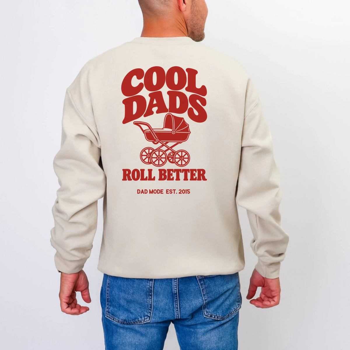 papa sweatshirt rücken-sand