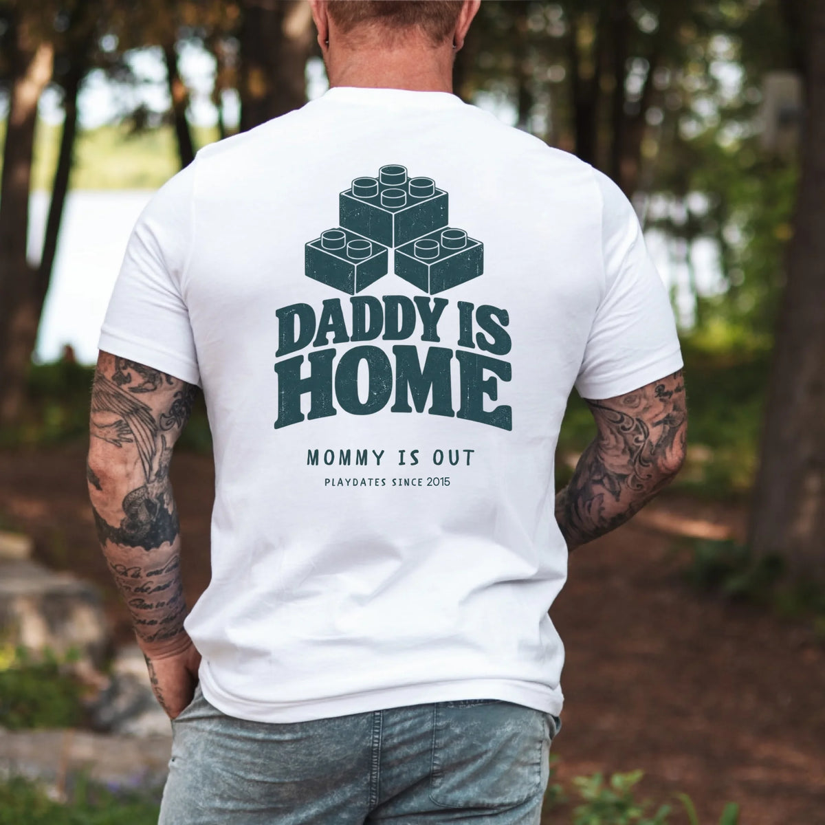 papa t-shirt -rücken-white