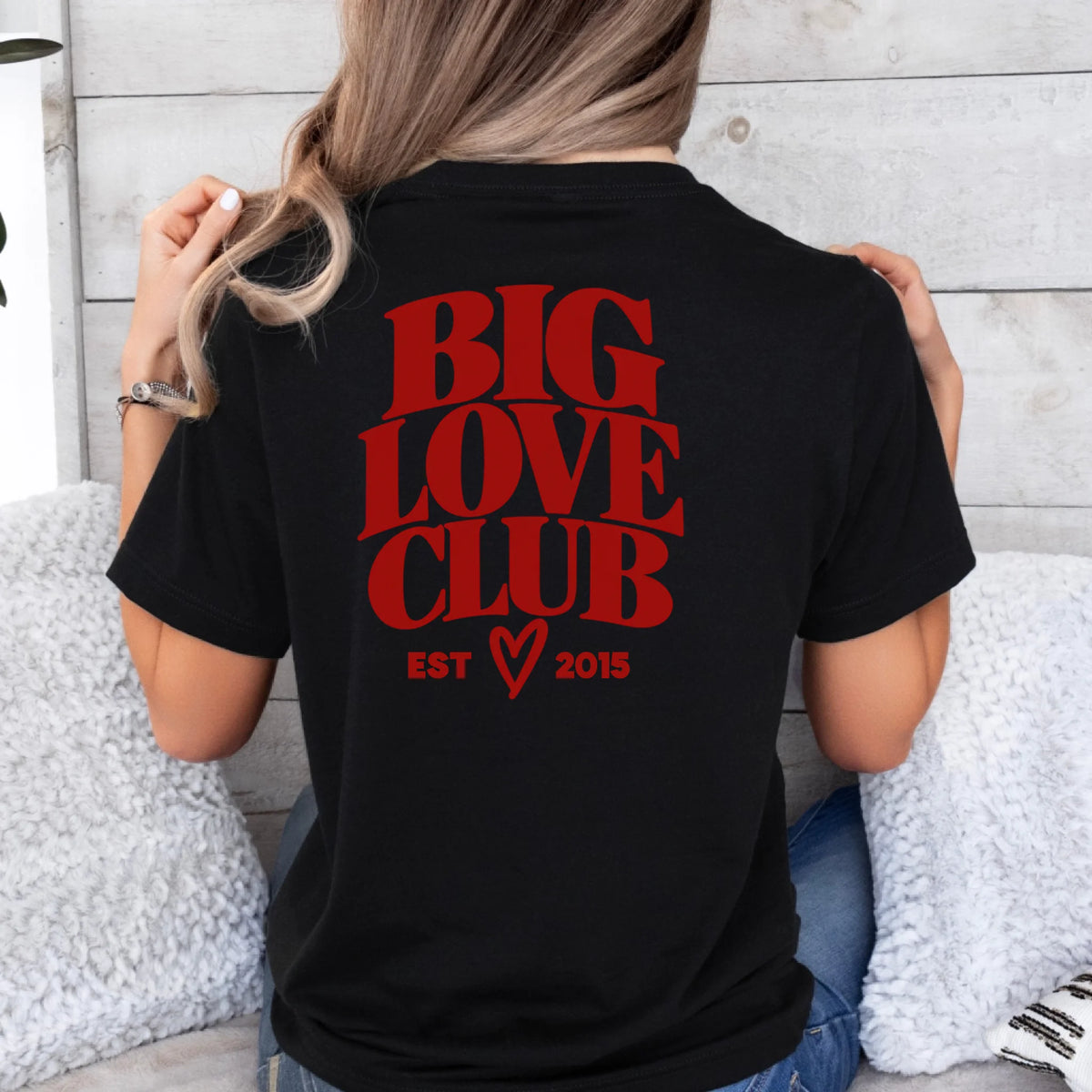 mamagibt Couple T-Shirt Love Club | Her personalisiert