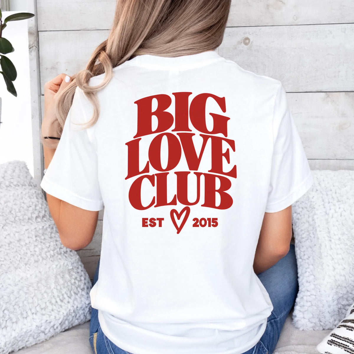 mamagibt Couple T-Shirt Love Club | Her Couple T-Shirt Love Club | Her White personalisiert