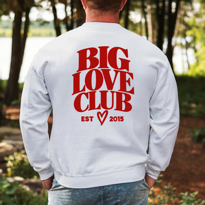 mamagibt Couple Sweatshirt Love Club | Him Couple Sweatshirt Love Club | Him White personalisiert