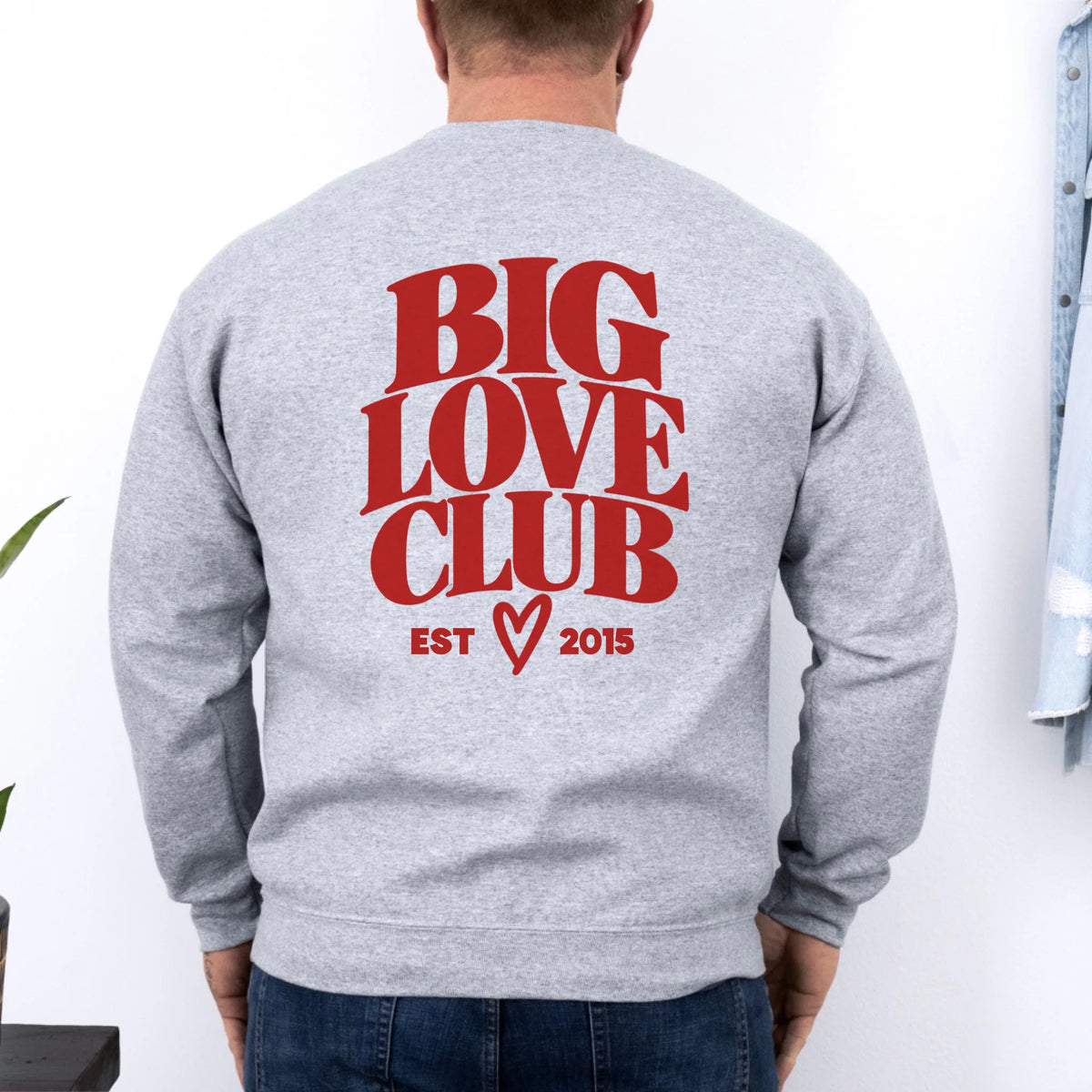 mamagibt Couple Sweatshirt Love Club | Him Couple Sweatshirt Love Club | Him Ash personalisiert