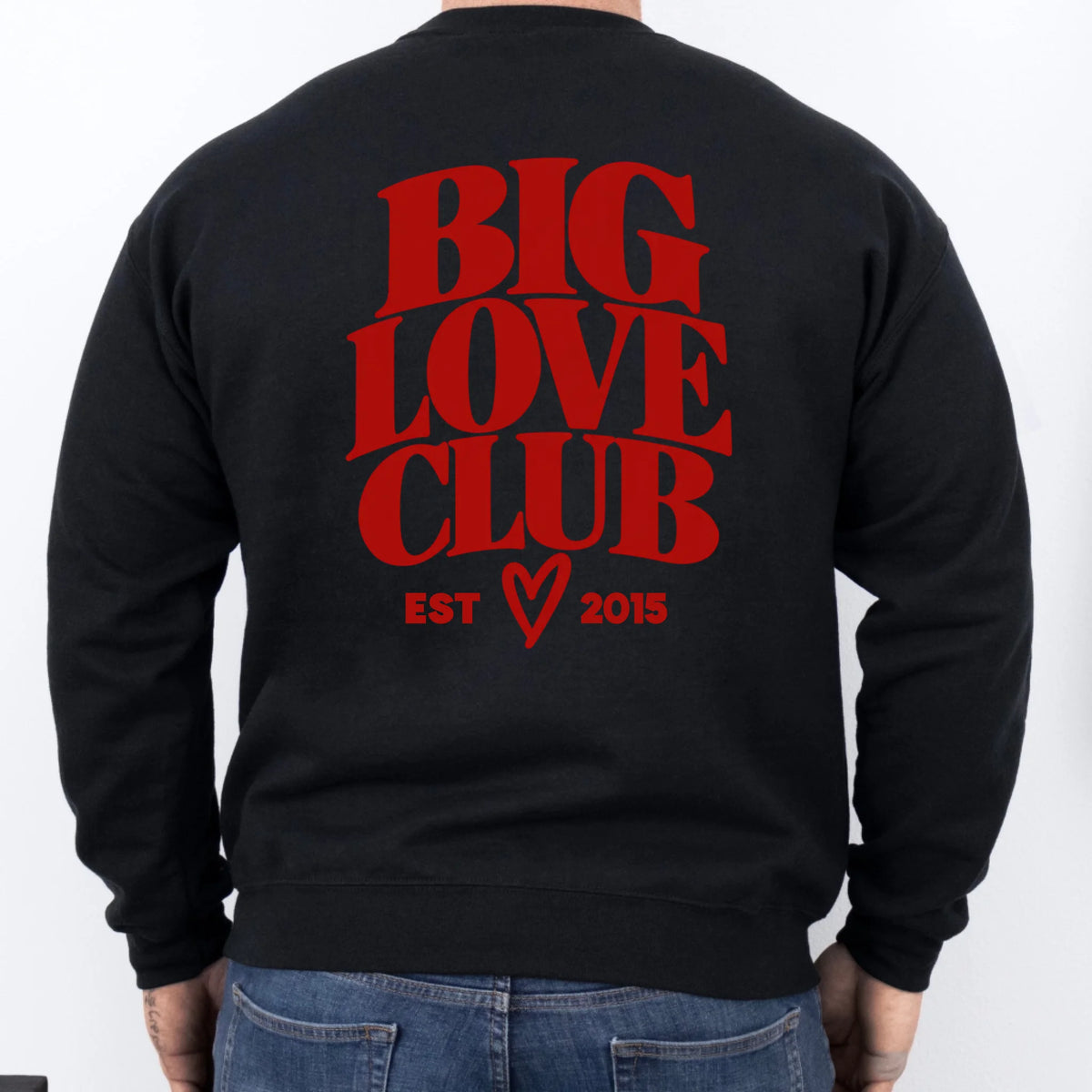 mamagibt Couple Sweatshirt Love Club | Him Couple Sweatshirt Love Club | Him Black personalisiert
