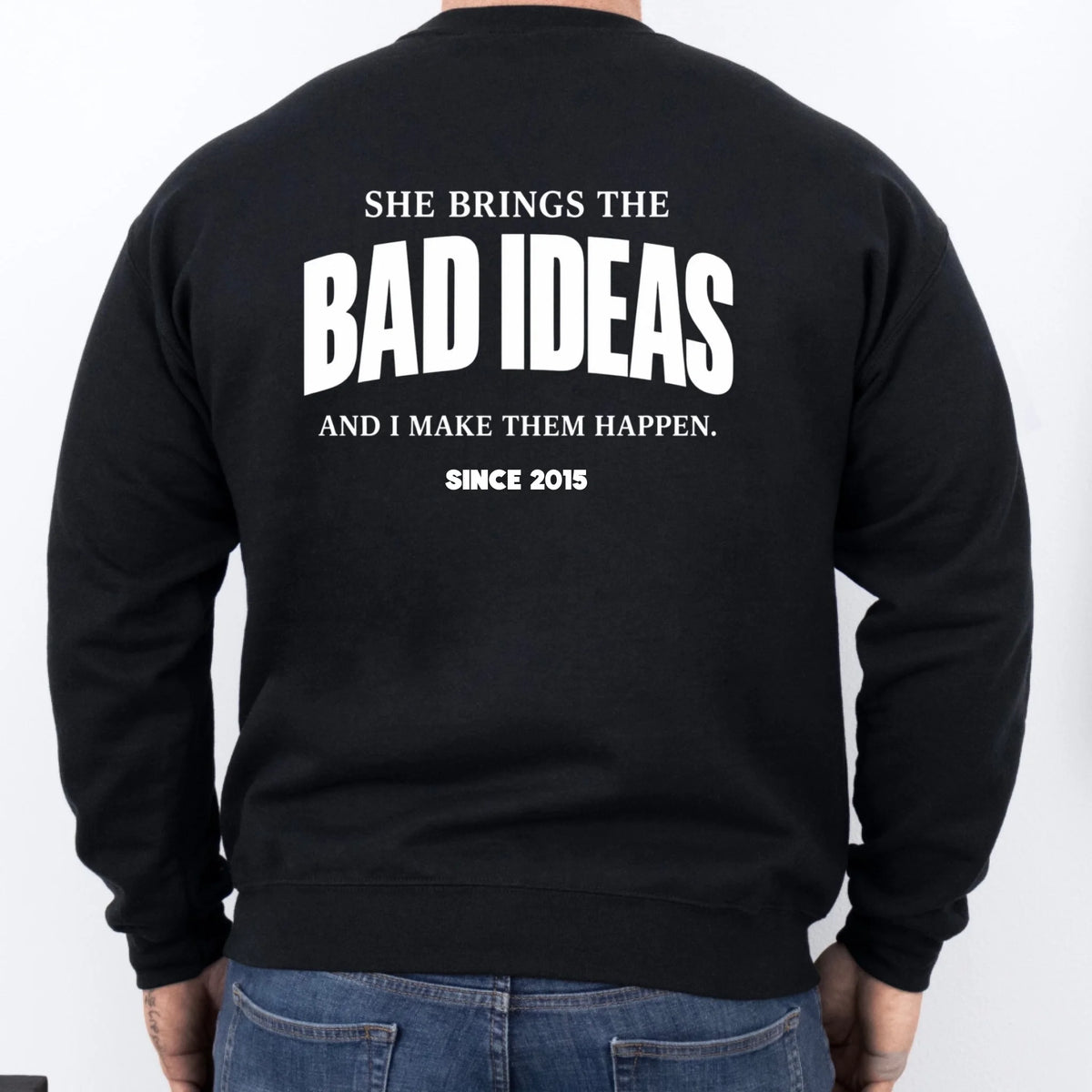 mamagibt Couple Sweatshirt bad ideas | Him personalisiert