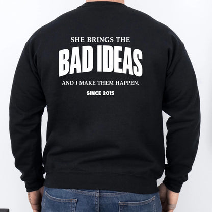 mamagibt Couple Sweatshirt bad ideas | Him personalisiert