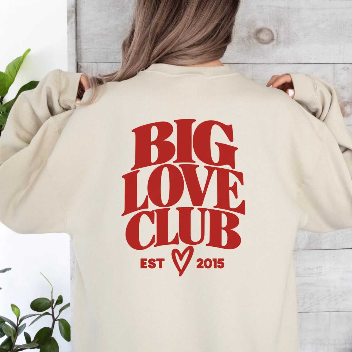 mamagibt Couple Sweatshirt Love Club | Her Couple Sweatshirt Love Club | Her Sand personalisiert