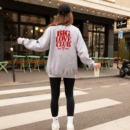 mamagibt Couple Sweatshirt Love Club | Her Couple Sweatshirt Love Club | Her Ash personalisiert