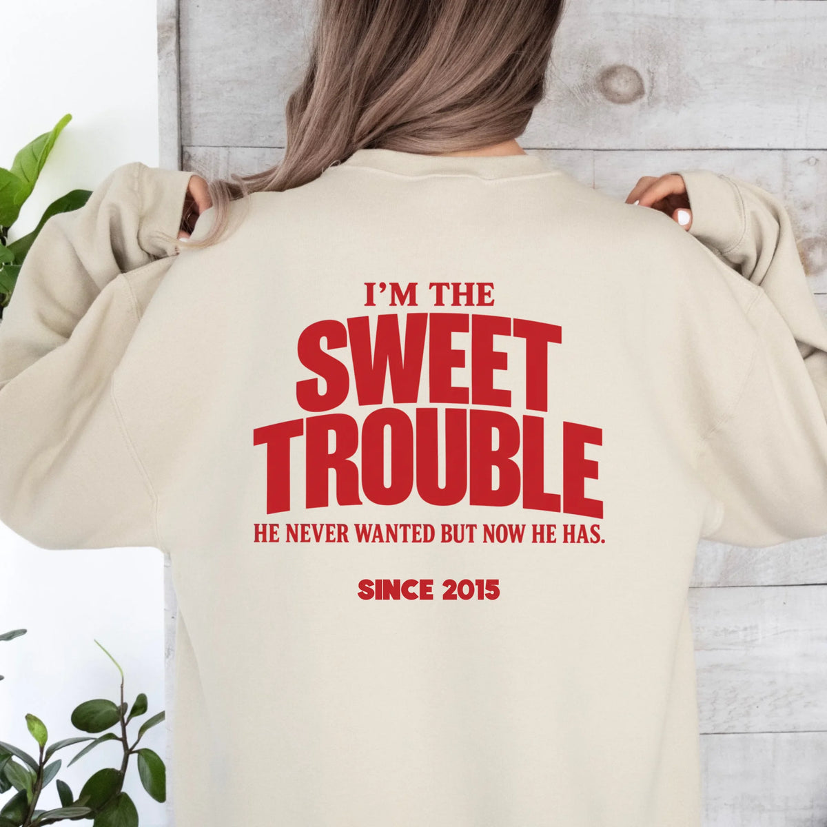 mamagibt Couple Sweatshirt sweet trouble | Her personalisiert