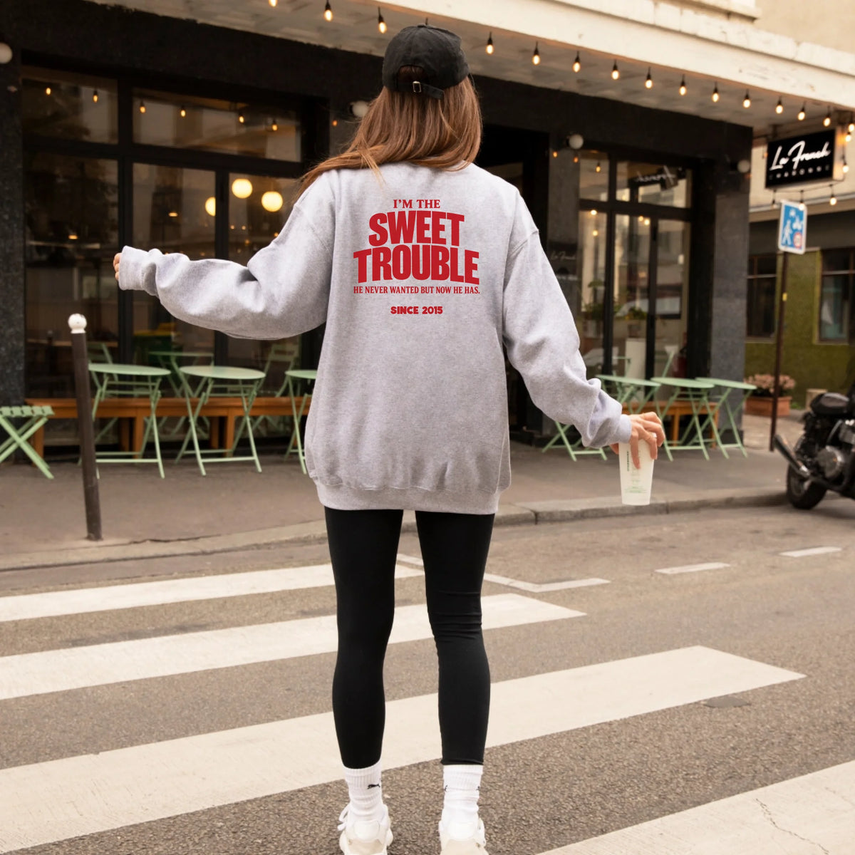 mamagibt Couple Sweatshirt sweet trouble | Her Couple Sweatshirt sweet trouble | Her personalisiert