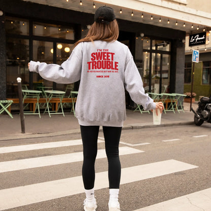 mamagibt Couple Sweatshirt sweet trouble | Her Couple Sweatshirt sweet trouble | Her personalisiert