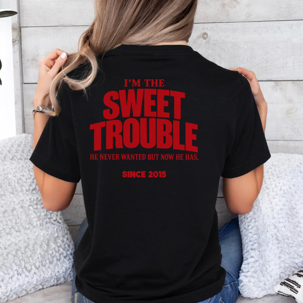 mamagibt Couple T-Shirt sweet trouble | Her personalisiert