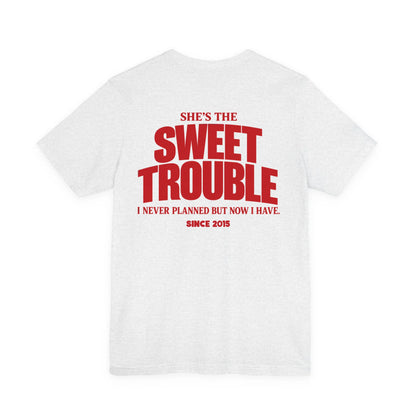 mamagibt Couple T-Shirt sweet trouble | Him personalisiert