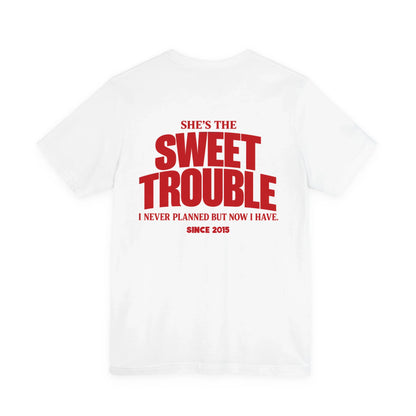 mamagibt Couple T-Shirt sweet trouble | Him personalisiert