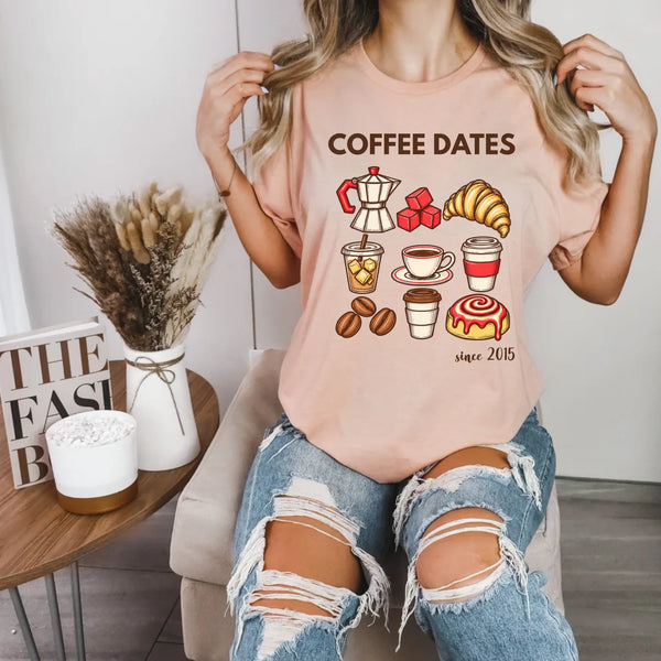 Couple T-Shirt Coffee Date Club | Her