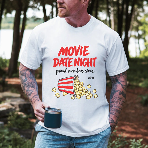 Couple T-Shirt Movie Date Club | Him