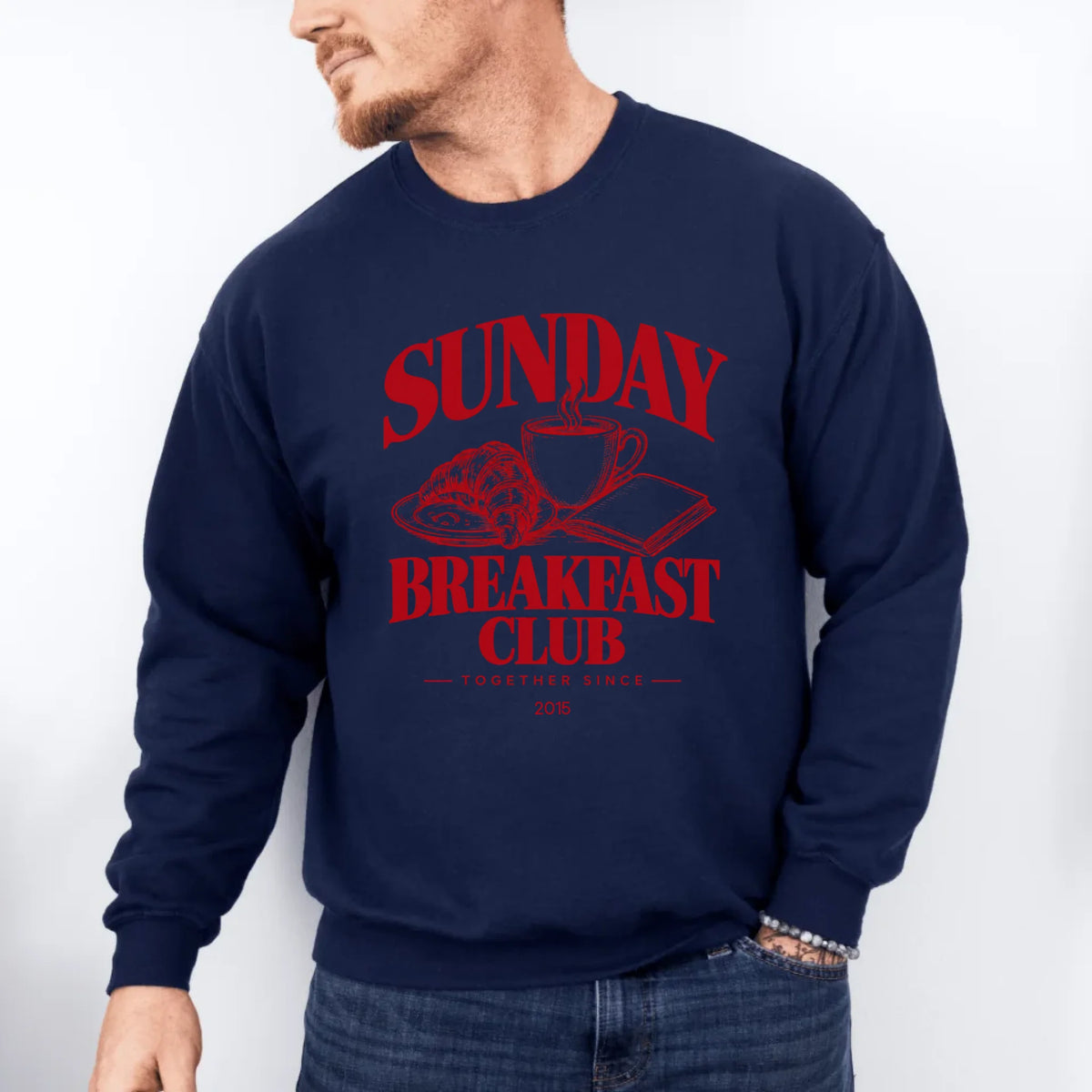 mamagibt Couple Sweatshirt Breakfast Club | Him personalisiert