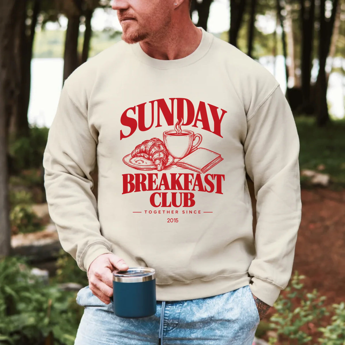 mamagibt Couple Sweatshirt Breakfast Club | Him personalisiert