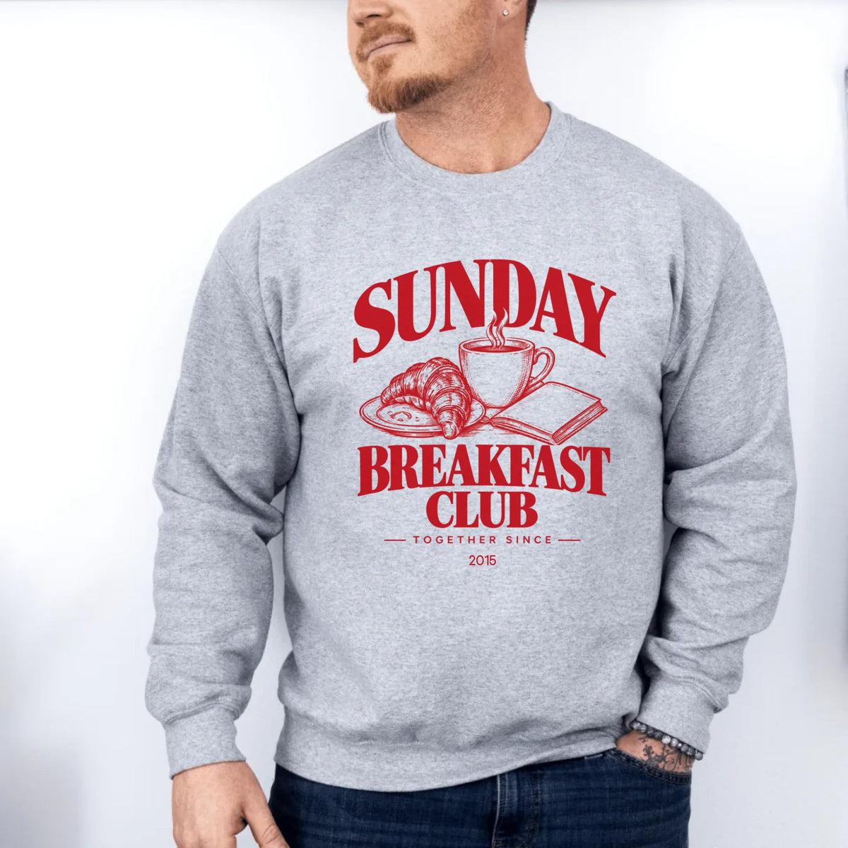 mamagibt Couple Sweatshirt Breakfast Club | Him Sweatshirt Couple Breakfast Club | Him personalisiert