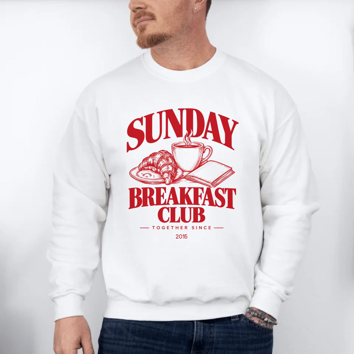 mamagibt Couple Sweatshirt Breakfast Club | Him personalisiert