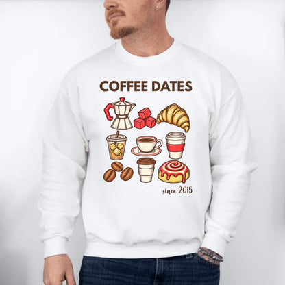 mamagibt Couple Sweatshirt Coffee Date Club | Him personalisiert
